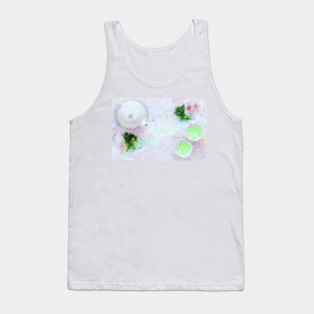 Green Tea Still Life Impressionist Painting Tank Top by BonBonBunny